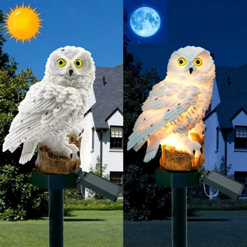 Renewable Energy House - Güneş Enerjili LED Baykuş Hayvan Ev