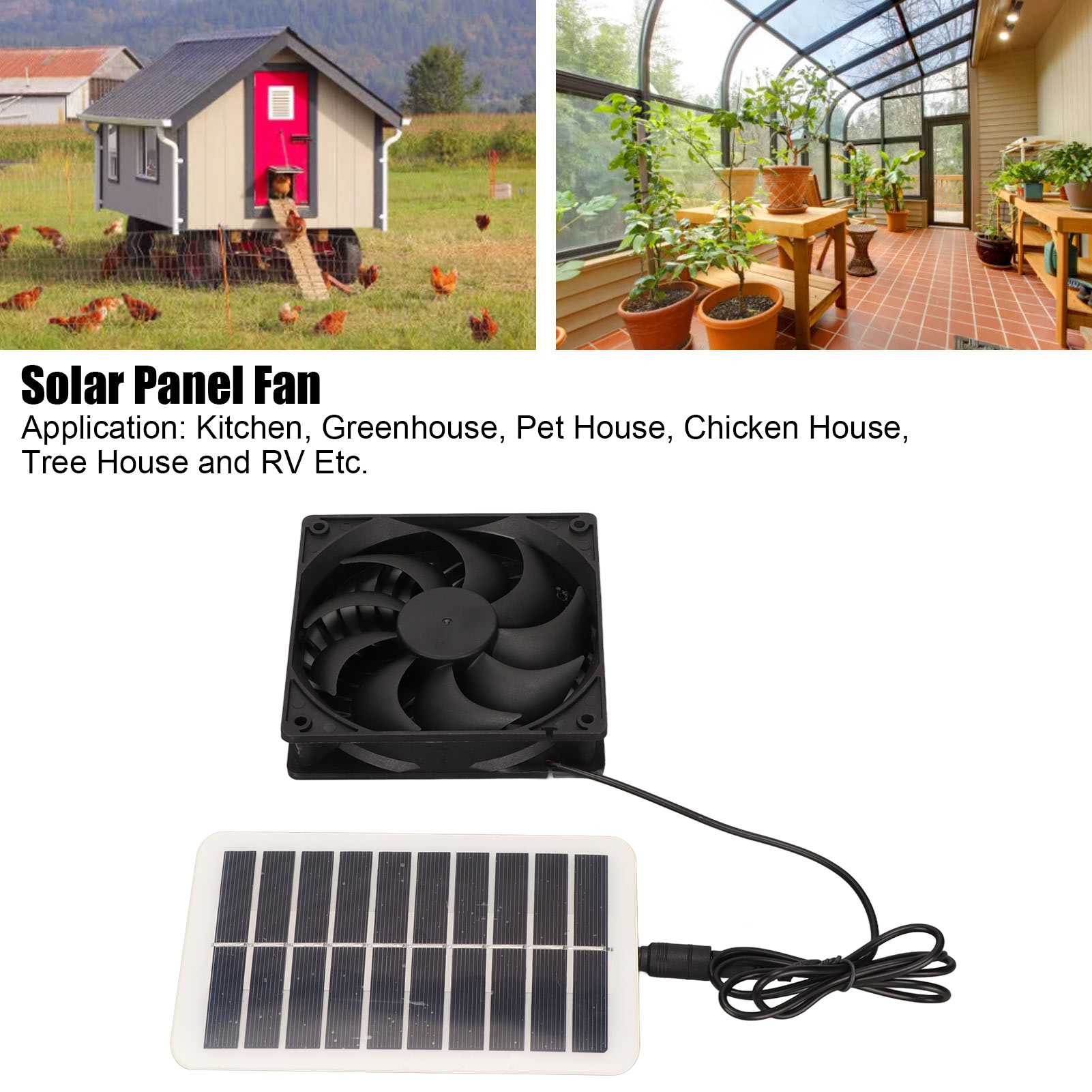 Renewable Energy House - Güneş Enerjisi Paneli Egzoz Fanı 15W