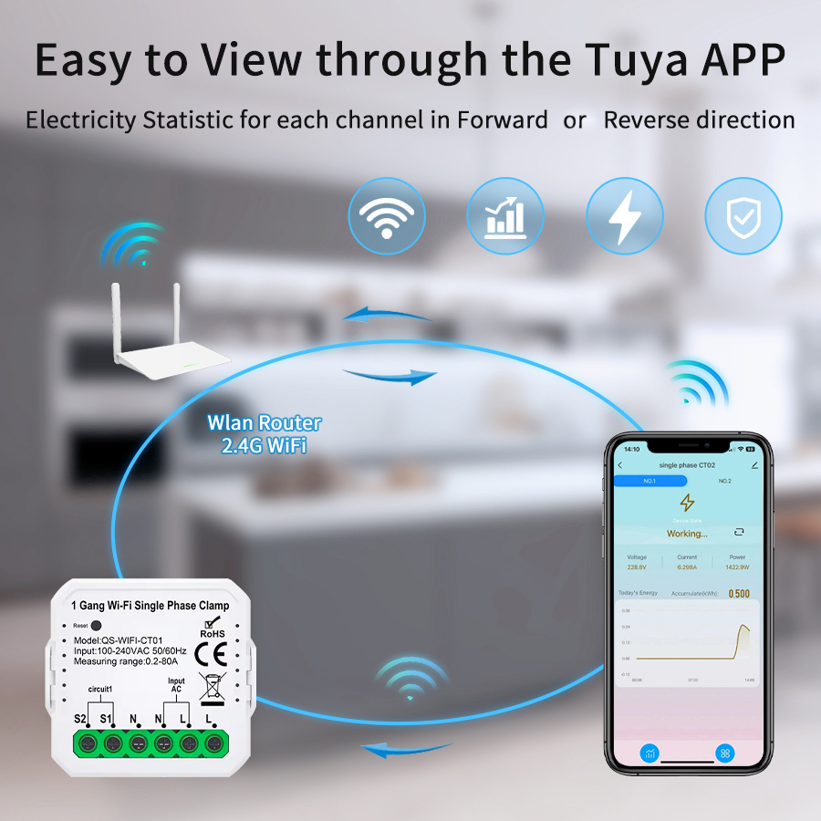 Tuya Akıllı Wifi Enerji Ölçer  - Renewable Energy House incelemesi ve fiyatı