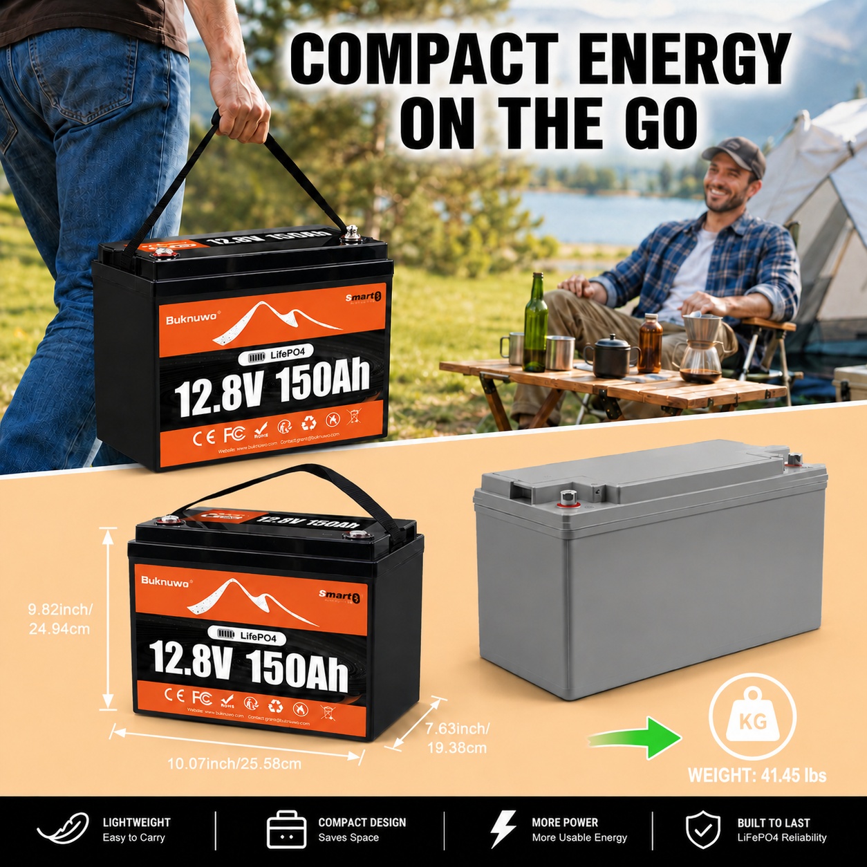 Buknuwo Smart 12V/12.8V 150Ah  - Renewable Energy House incelemesi ve fiyatı